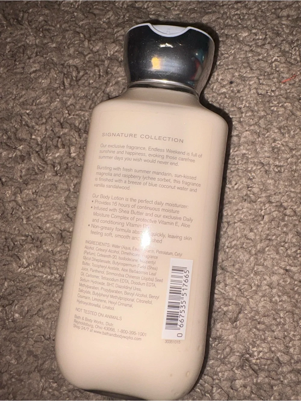 Bath & Body Works Endless Weekend Body Lotion - Blue, Orange, Pink